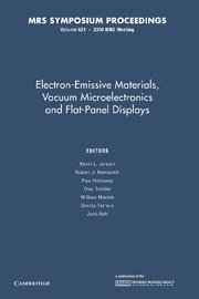 bokomslag Electron-Emissive Materials, Vacuum Microelectronics and Flat-Panel Displays: Volume 621