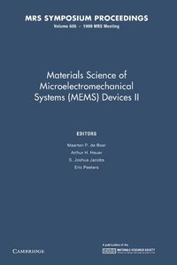 bokomslag Materials Science of Microelectromechanical Systems (MEMS) Devices II: Volume 605