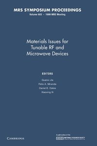 bokomslag Materials Issues for Tunable RF and Microwave Devices: Volume 603
