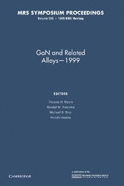 bokomslag GaN and Related Alloys - 1999: Volume 595