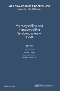 bokomslag Microcrystalline and Nanocrystalline Semiconductors - 1998: Volume 536