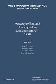 bokomslag Microcrystalline and Nanocrystalline Semiconductors - 1998: Volume 536