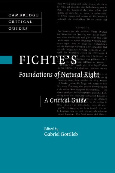 Gabriel Gottlieb - Fichte's Foundations of Natural Right, Häftad
