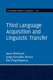 bokomslag Third Language Acquisition and Linguistic Transfer