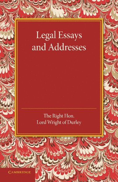 bokomslag Legal Essays and Addresses