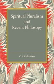 bokomslag Spiritual Pluralism and Recent Philosophy