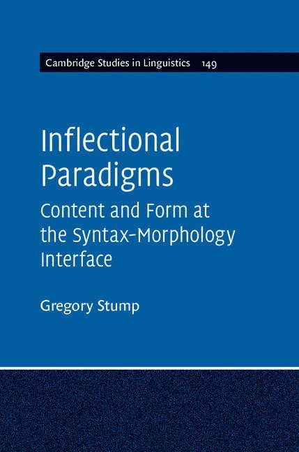 Inflectional Paradigms 1