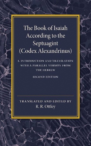 bokomslag The Book of Isaiah According to the Septuagint
