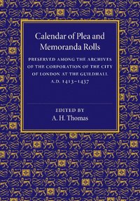 bokomslag Calendar of Plea and Memoranda Rolls