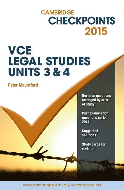 Cambridge Checkpoints VCE Legal Studies Units 3 and 4 2015 1