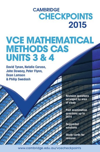 Cambridge Checkpoints VCE Mathematical Methods CAS Units 3 and 4 2015 1
