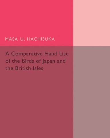 bokomslag A Comparative Hand List of the Birds of Japan and the British Isles