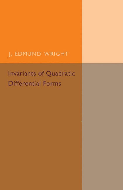 Invariants of Quadratic Differential Forms 1