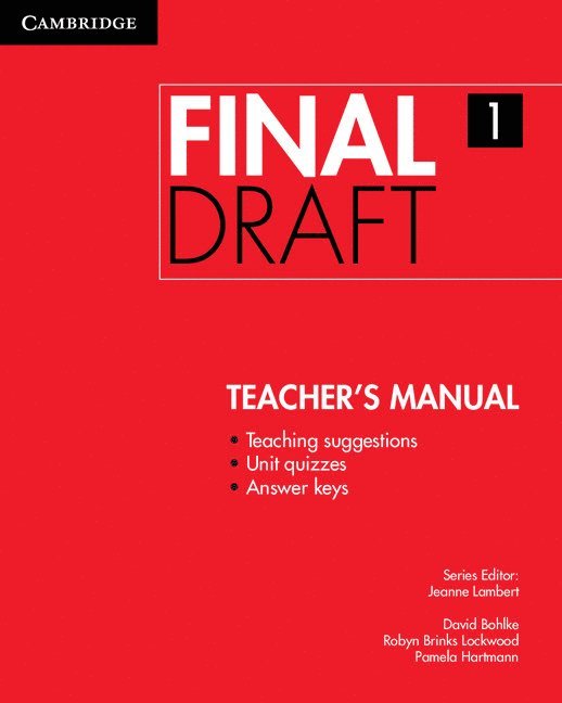 Final Draft Level 1 Teacher's Manual 1