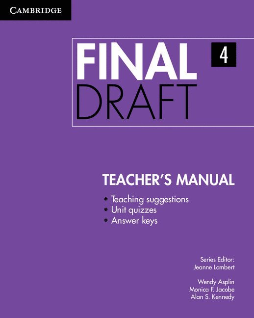 Final Draft Level 4 Teacher's Manual 1