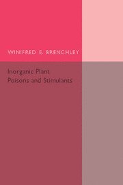 bokomslag Inorganic Plant Poisons and Stimulants