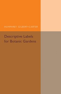 bokomslag Descriptive Labels for Botanic Gardens