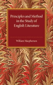 bokomslag Principles and Method in the Study of English Literature