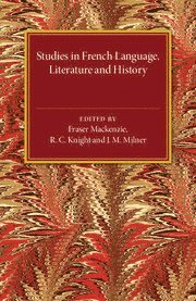 Studies in French Language Literature and History 1