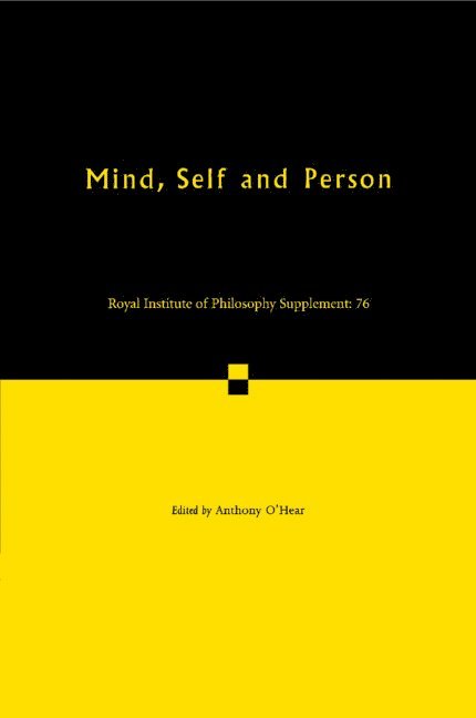 Mind, Self and Person