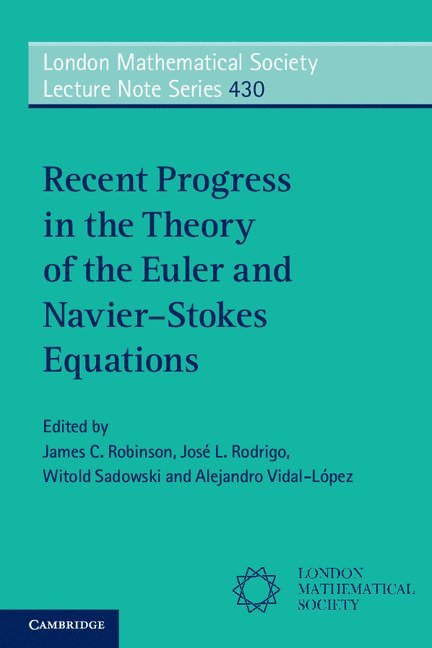 James C. (University of Warwick) Robinson, Jose L. (University of Warwick) Rodrigo, Poland) Sadowski, Witold (Uniwersytet Warszawski, China) Vidal-Lopez, Alejandro (Xian Jiaotong University, James C. Robinson, José L. Rodrigo, Witold Sadowski - Recent Progress in the Theory of the Euler and Navier–Stokes Equations, Häftad