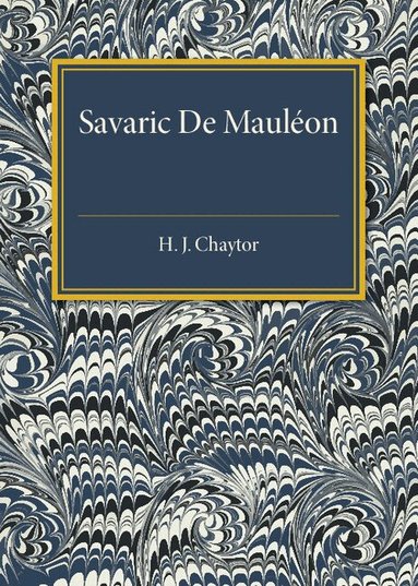 H. J. Chaytor - Savaric De Mauleon, Häftad