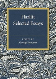 bokomslag Hazlitt: Selected Essays