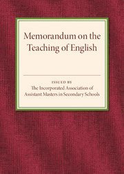 bokomslag Memorandum on the Teaching of English