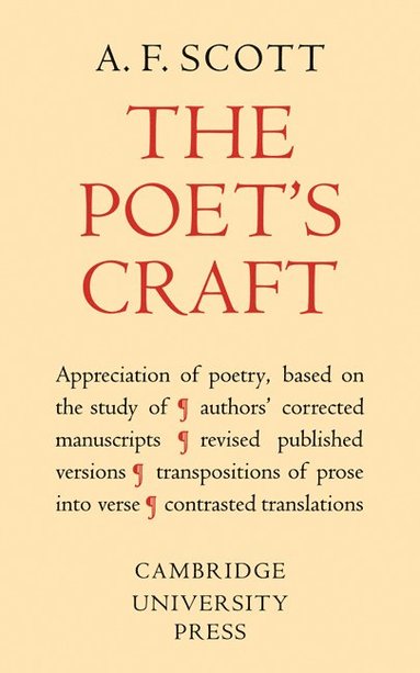 bokomslag The Poet's Craft