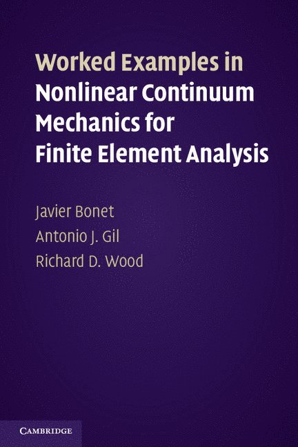 Javier (Swansea University) Bonet, Antonio J. (Swansea University) Gil, Richard D. (Swansea University) Wood, Javier Bonet, Antonio J. Gil, Richard D. Wood - Worked Examples in Nonlinear Continuum Mechanics for Finite Element Analysis, Häftad