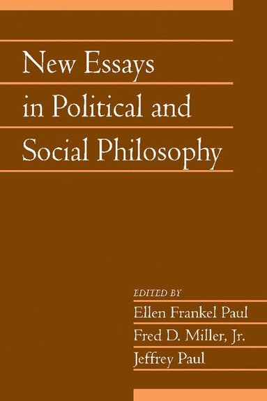 bokomslag New Essays in Political and Social Philosophy