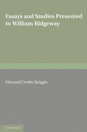 bokomslag Essays and Studies Presented to William Ridgeway