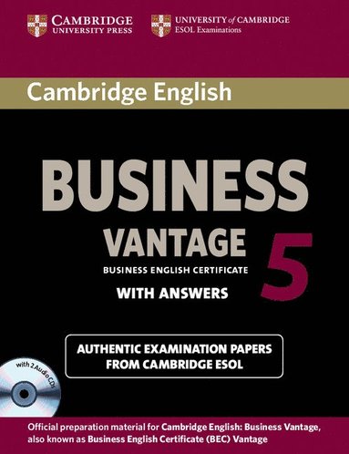bokomslag Cambridge English Business 5 Vantage Self-study Pack (Student's Book with Answers and Audio CDs (2))