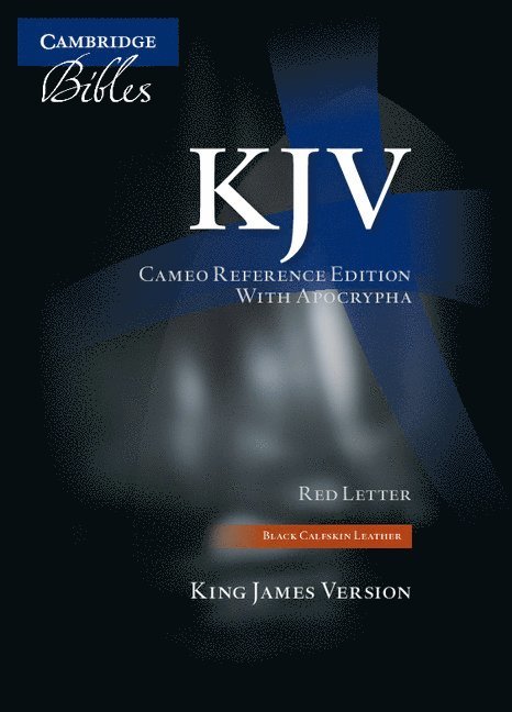 KJV Cameo Reference Bible with Apocrypha, Black Calfskin Leather, Red-letter Text, KJ455:XRA Black Calfskin Leather 1