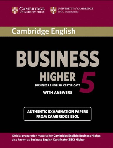 bokomslag Cambridge English Business 5 Higher Student's Book with Answers