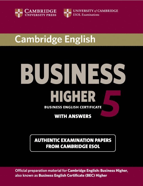 Cambridge English Business 5 Higher Student's Book with Answers 1