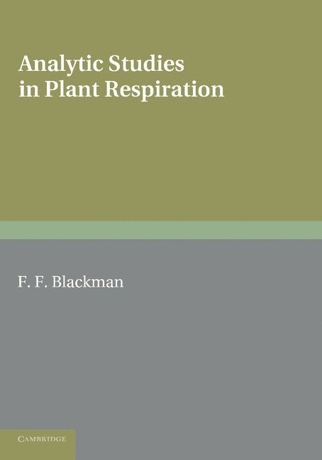 Analytic Studies in Plant Respiration 1