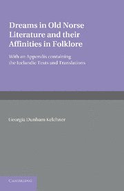 bokomslag Dreams in Old Norse Literature and their Affinities in Folklore