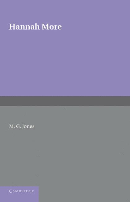 M. G. Jones - Hannah More, Häftad