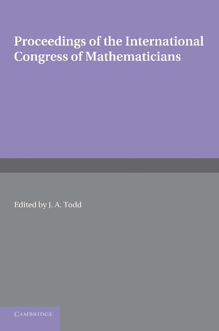 Proceedings of the International Congress of Mathematicians 1