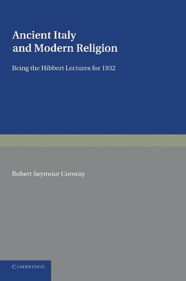 bokomslag Ancient Italy and Modern Religion: Volume 1