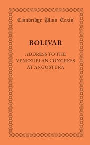 bokomslag Address to the Venezuelan Congress at Angostura