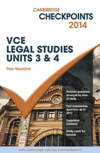 bokomslag Cambridge Checkpoints VCE Legal Studies Units 3 and 4 2014 and Quiz Me More Book and Online resource