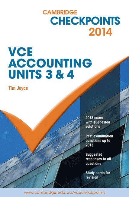 Cambridge Checkpoints VCE Accounting Units 3 and 4 2014 and Quiz Me More 1