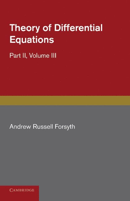 Andrew Russell Forsyth - Theory of Differential Equations, Häftad