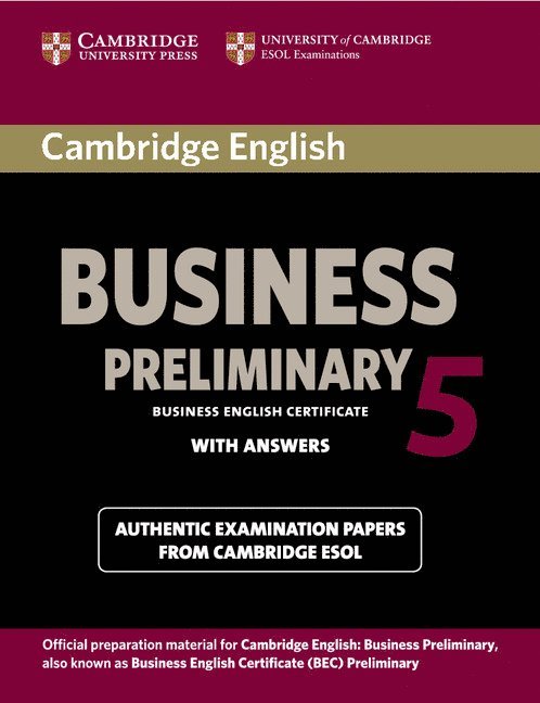 Cambridge English Business 5 Preliminary Student's Book with Answers 1