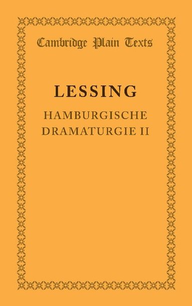 bokomslag Hamburgische Dramaturgie II