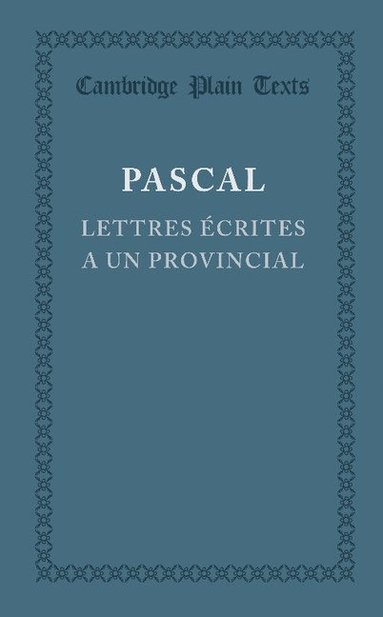 bokomslag Lettres crites a un provincial