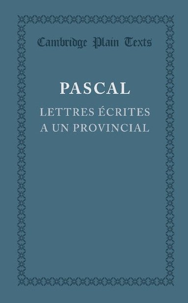 bokomslag Lettres écrites a un provincial