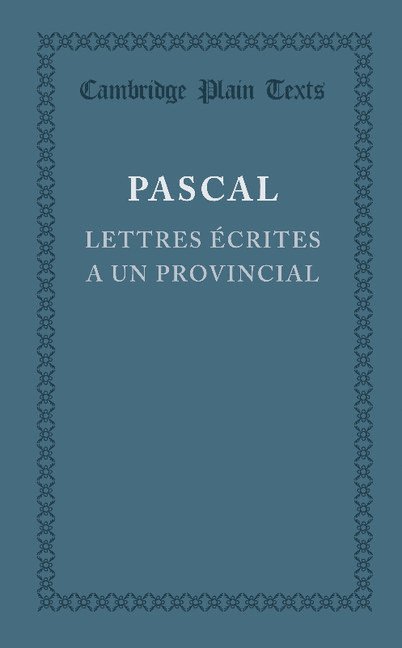 Lettres crites a un provincial 1
